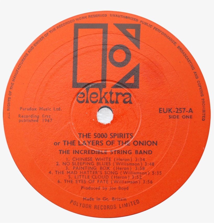 Euk 257 Incredible String Band Label - Elektra Records, transparent png download