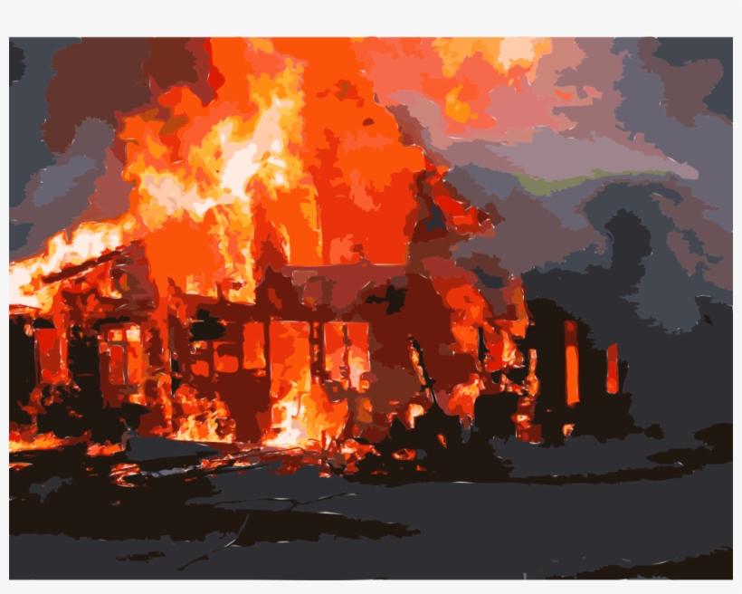 Structure Fire Combustion House Computer Icons - House On Fire Png, transparent png download