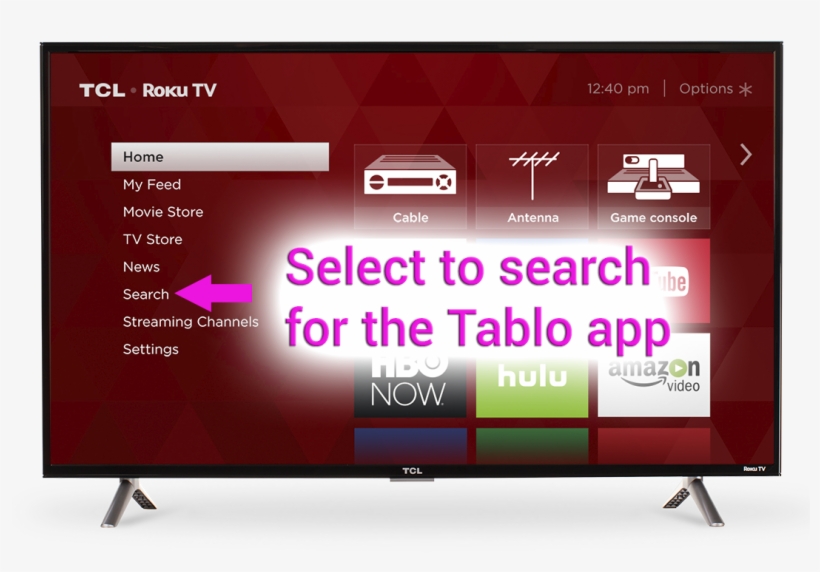 Tablo App Roku Smart Tv - 40 Inch Tcl Roku Smart Tv, transparent png download