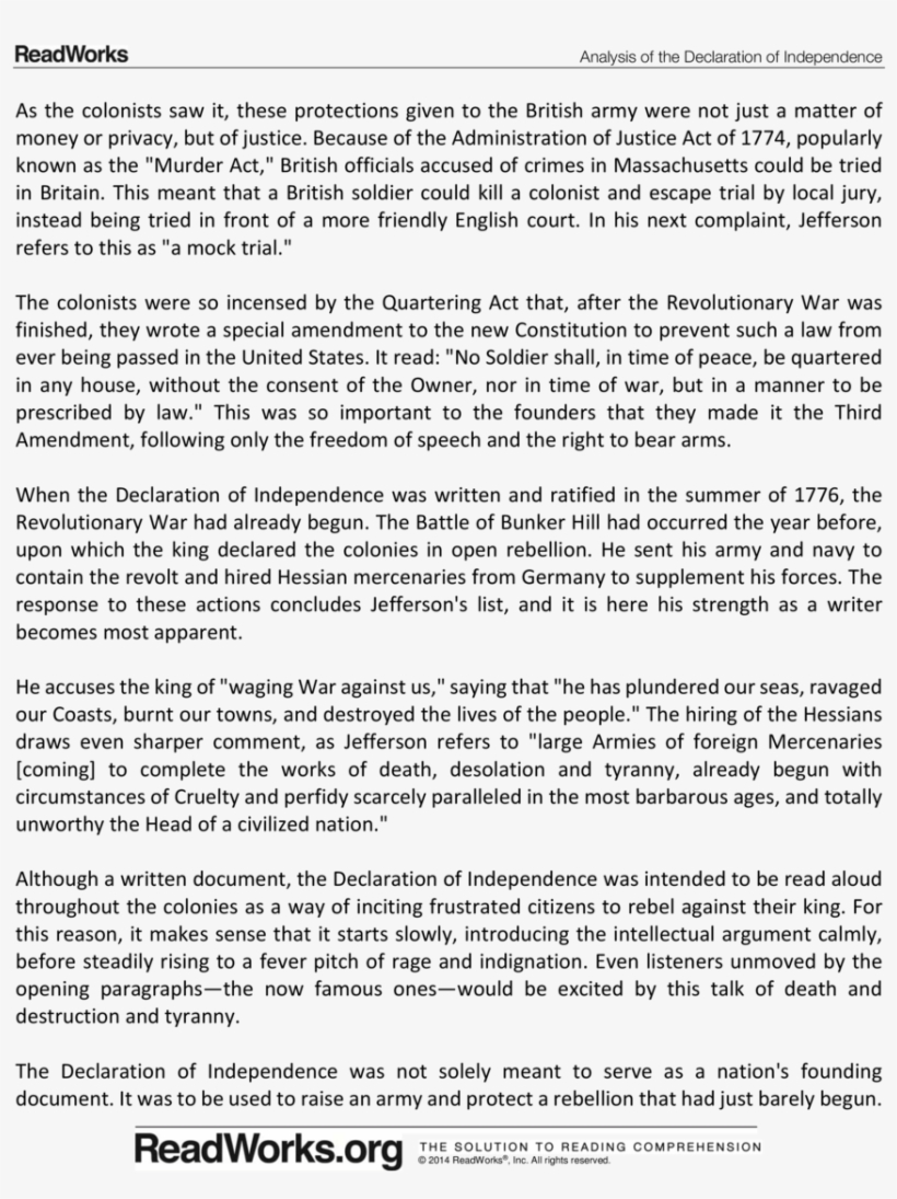 Analysis Of The Declaration Of Independence As The - Untitled, Tailpiece, Pg. 187, In The Book Dingo By, transparent png download