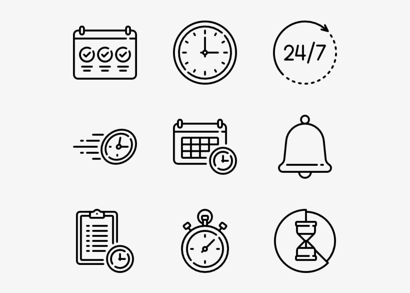 Time Management - Cafe Icons, transparent png download