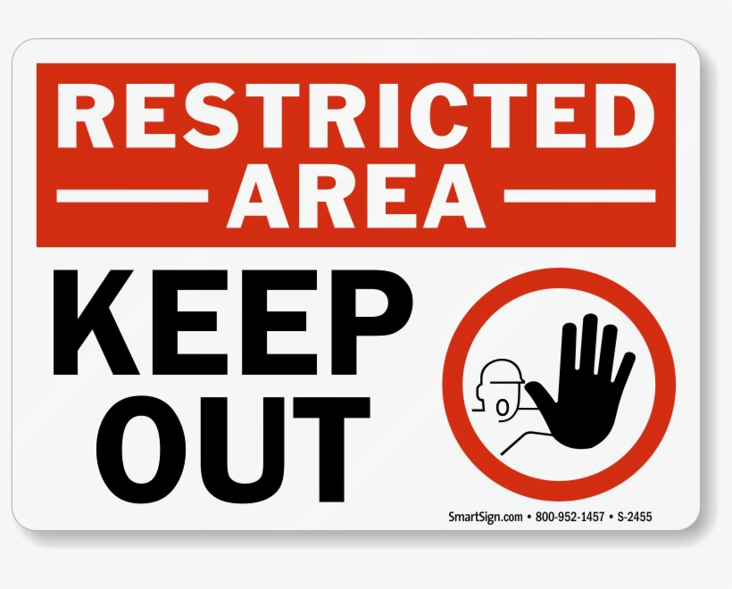 Keep Out Png Free Download - Restricted Area No Trespassing, transparent png download