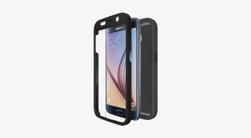 Front And Back - Tech21 Patriot Case For Samsung Galaxy S6 - Black, transparent png download