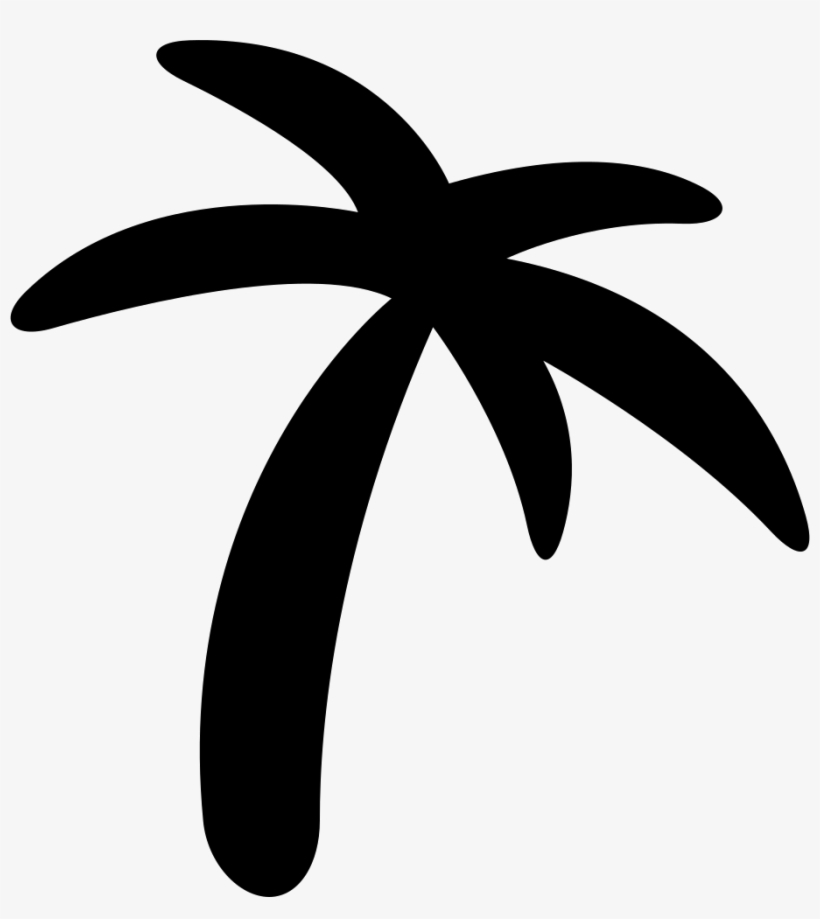 Palm Tree Black Shape Comments - Shape, transparent png download