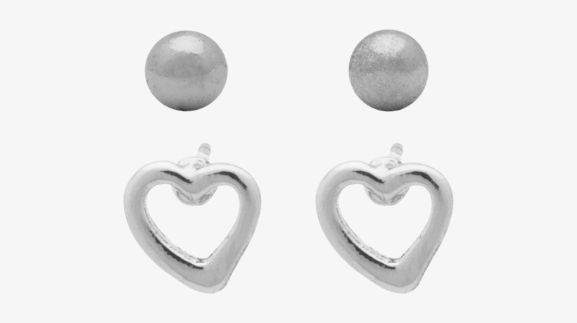 Rhodium Ball Open Heart - Gold, transparent png download