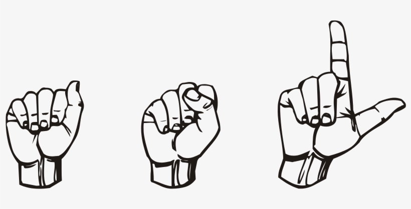 Asl By Parhamr (own Work) Public Domain Via Wikimedia - Asl In Sign Language, transparent png download
