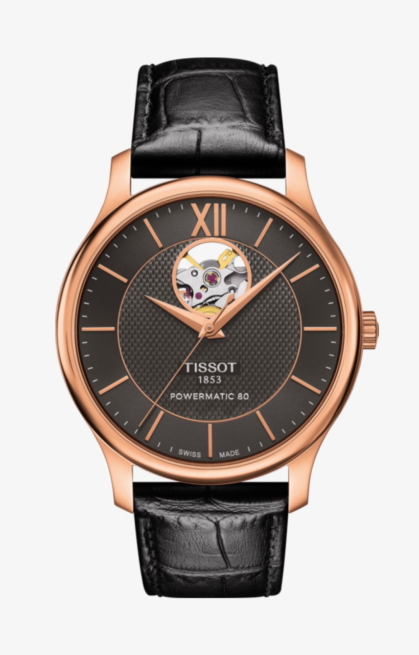 Tissot Tradition Powermatic 80 Open Heart, transparent png download