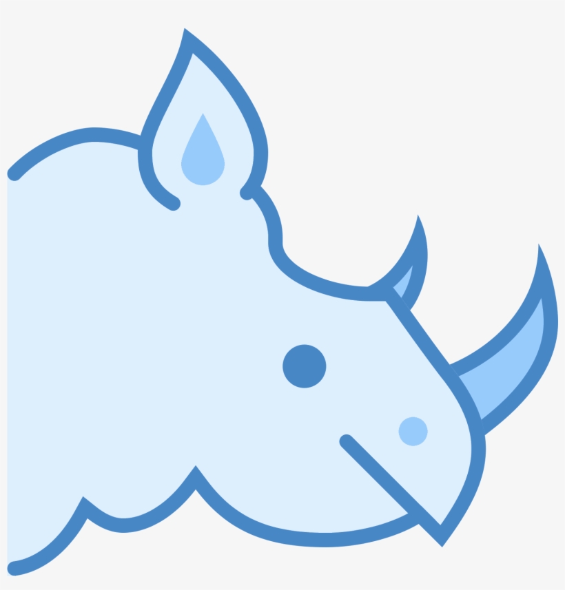 Nosorożec Icon - Rhinoceros, transparent png download