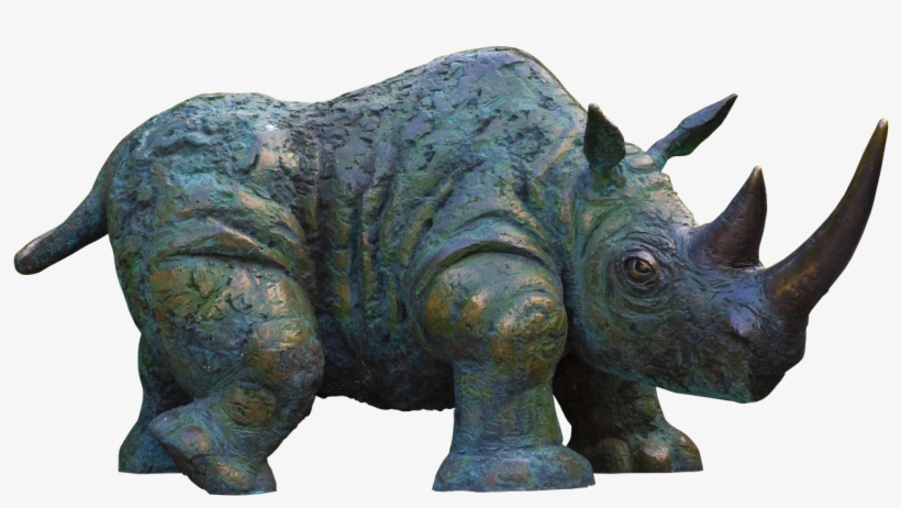 Rhino Horn Pachyderm - Rhinoceros, transparent png download