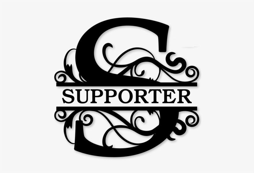 Supporter Badge - Split Letter Monogram S, transparent png download