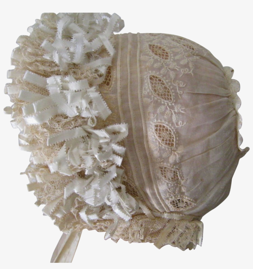 Whitework Embroidery Baby Cap C - Clothing, transparent png download