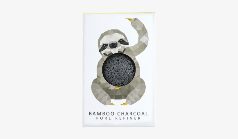Rainforest Sloth Mini Charcoal Sponge - Konjac Sponge Company Sloth Bamboo Charcoal Pore Refiner, transparent png download