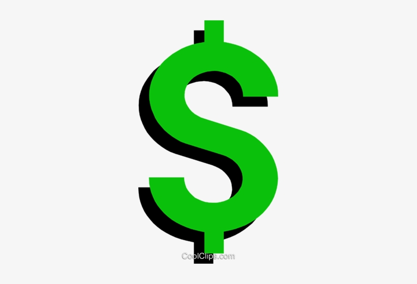 Dollar Sign Royalty Free Vector Clip Art Illustration - Illustration, transparent png download