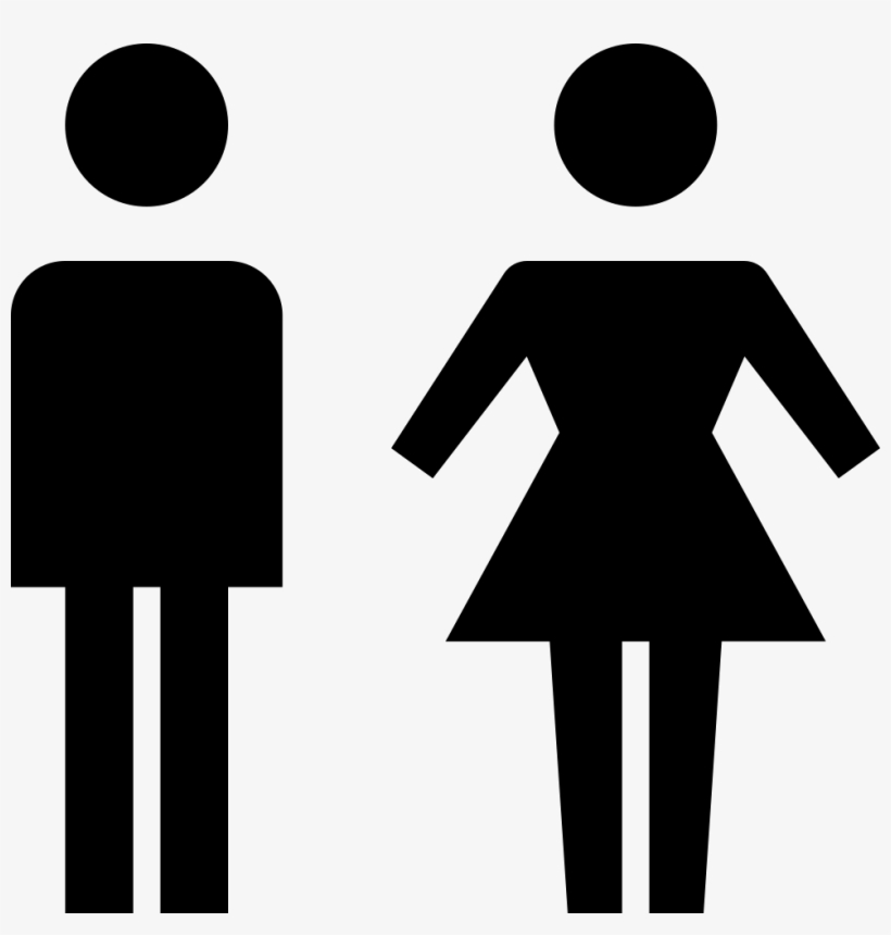 Man-woman Toilet Bathroom Sex Gender Comments - Man Woman Icon Png, transparent png download