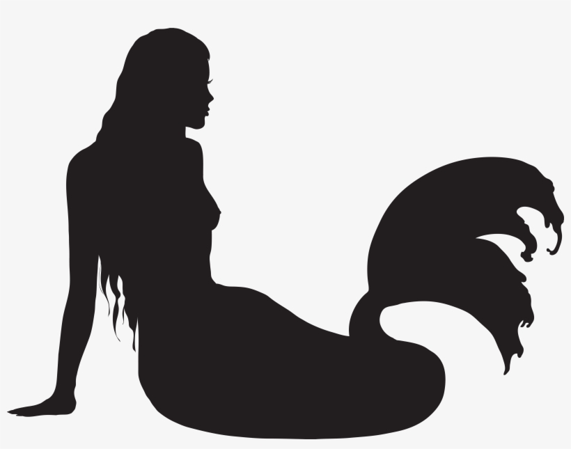 Mermaid Silhouette Png, transparent png download