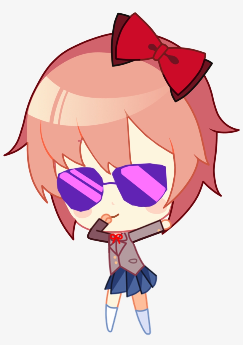 Oc Edited Mediasayori Does The Dab The Cool Dab Png - Doki Doki Literature Club Chibi Sayori, transparent png download