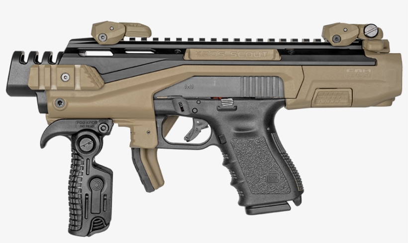Fab Kpos Scout Glock Conversion Kit Fde Botach Png - Firearm, transparent png download