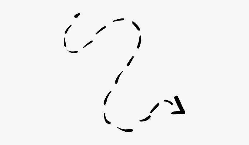 Download Curved Arrow With Broken Line Vector - Calligraphy Arrow ...