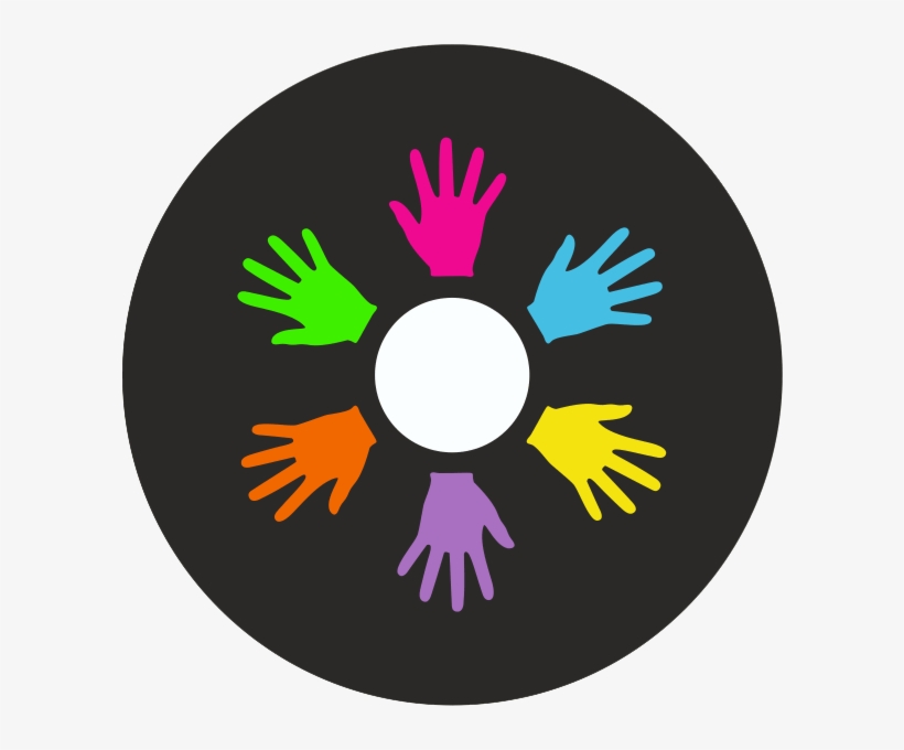 Holi Hands Badge - Circle, transparent png download