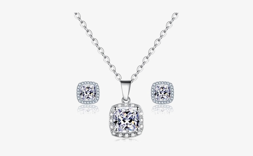 Necklace Jewellery Set Png Free Download - Women 3-in-1 Wedding Band Ring Set 4ct Diamonique Cz, transparent png download