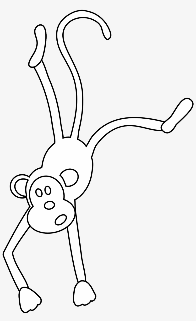 Png Monkey Black And White Transparent Monkey Black - Transparent Black And White Monkey, transparent png download