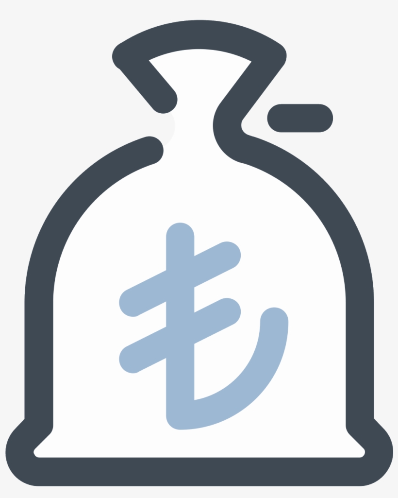 Money Bag Lira Icon - Rupee Icon Png, transparent png download