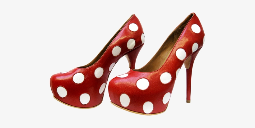 Red Polka Dot Heels Png Clipart - High Heels Png Transparent, transparent png download