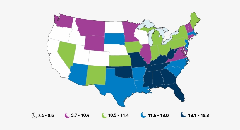 Us Map Adjusted For Population Us Map In Map Of Us - State Insurance Exchange, transparent png download