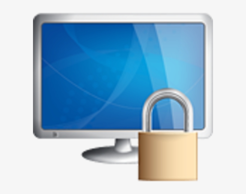 Lock Free Images At Clker Com Vector - Computer With Lock Png, transparent png download