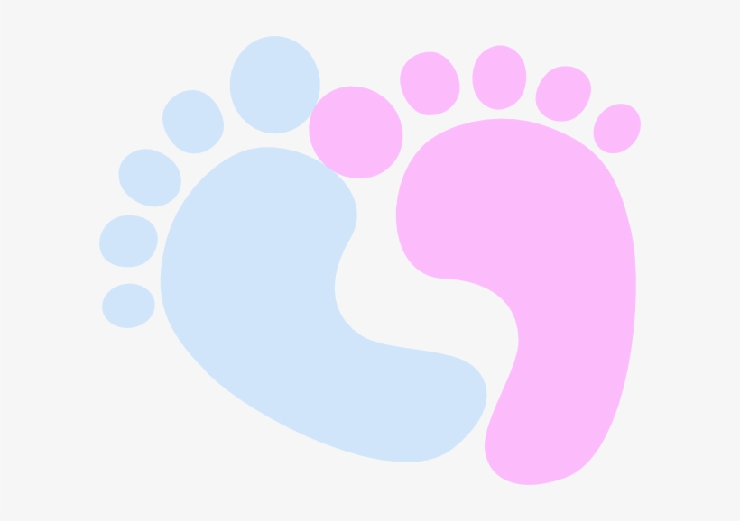 Small - Baby Feet Blue And Pink, transparent png download