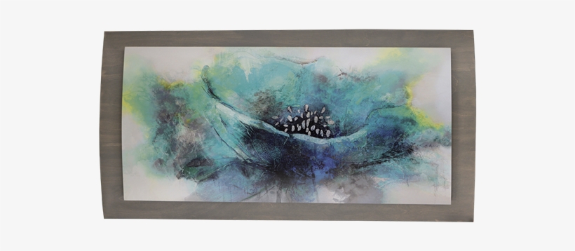 Urban Floral - Convex - Urban Floral, Convex Framed Art, 44"x23", Blue, Posters,, transparent png download