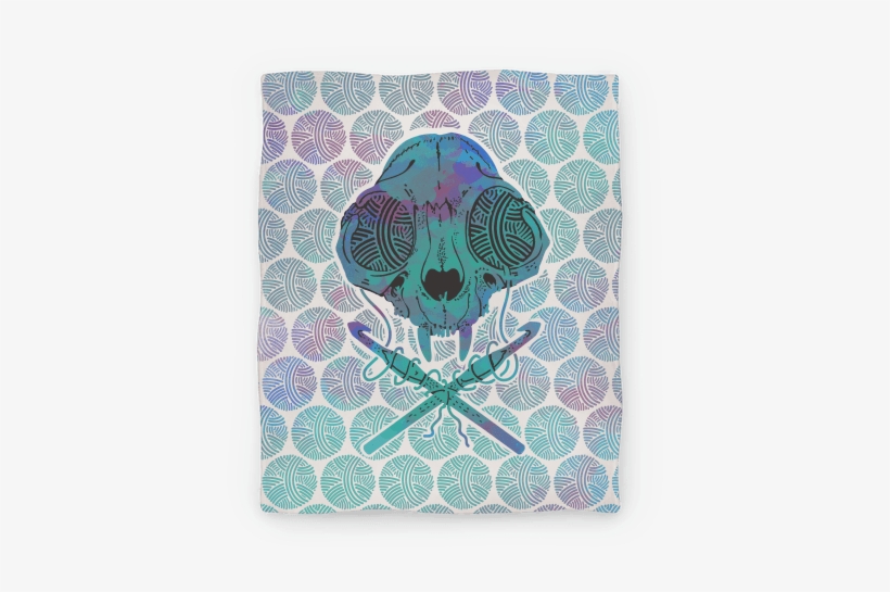 Cat Skull & Crochet Hooks Blanket - Cat Skull & Crochet Hooks Iphone Case: Funny Iphone, transparent png download