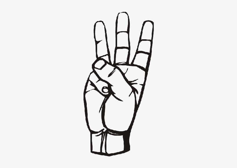 Mb Image/png - Letter W In Sign Language, transparent png download