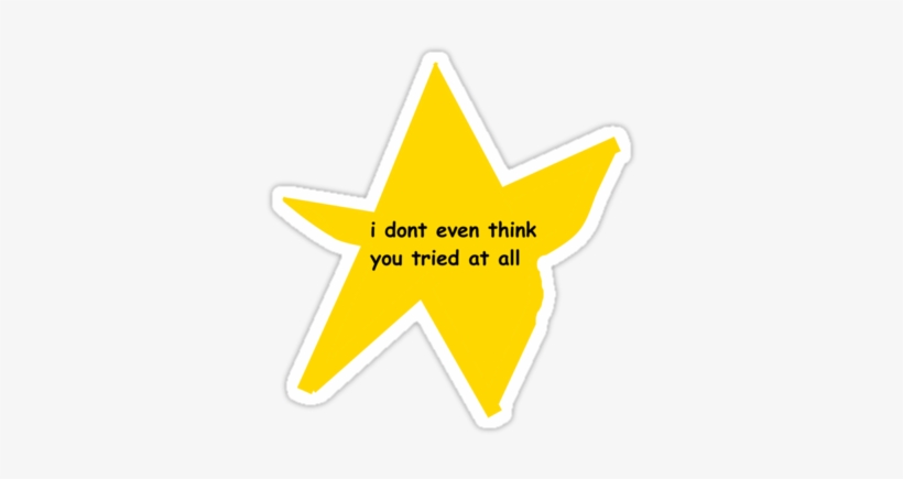 Comment Picture - Least You Tried Sticker, transparent png download