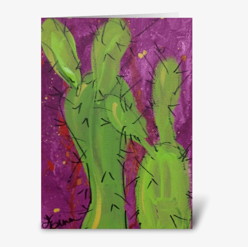 Prickly Cactus Greeting Card - Greeting Card, transparent png download