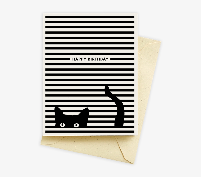 Cat Stripe Thank You Notecards - 12 Folded Notes And, transparent png download