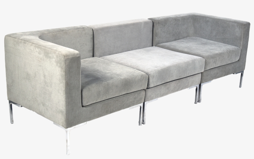 Monaco Grey Linen Sofa Angle, transparent png download