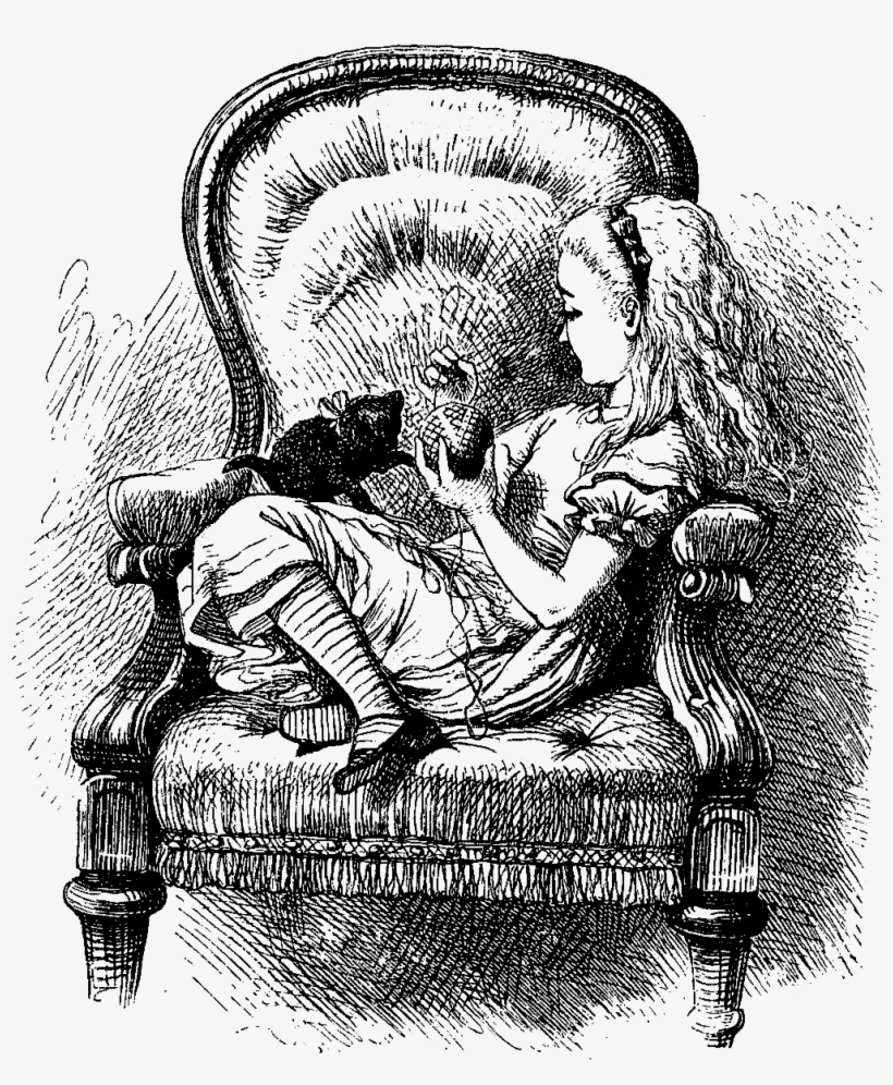 Alice In Wonderland Illustrations Cat - Art Alice In Wonderland, transparent png download