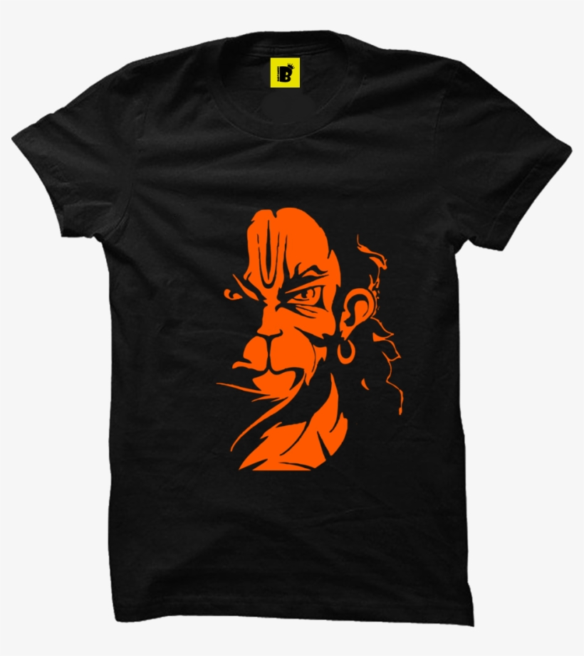 Hanuman Ji Black Powerful T-shirt - Hanuman T Shirt, transparent png download