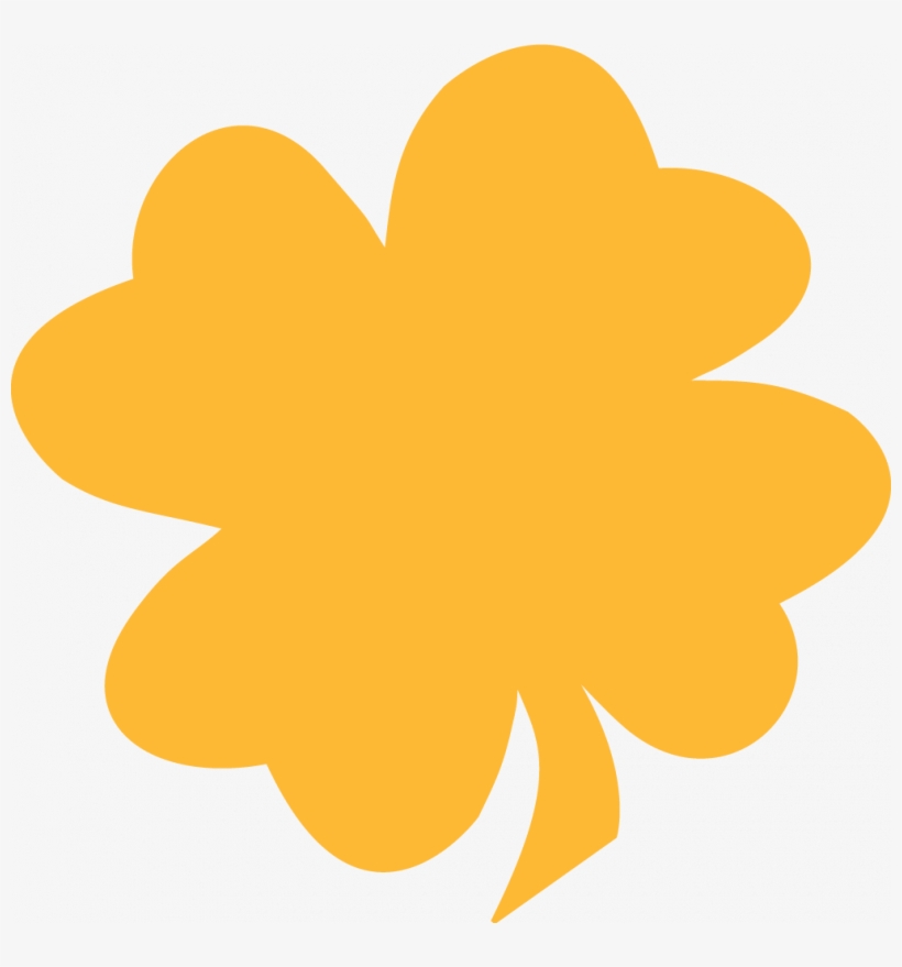 Yellow Clipart Shamrock - Yellow Four Leaf Clover, transparent png download