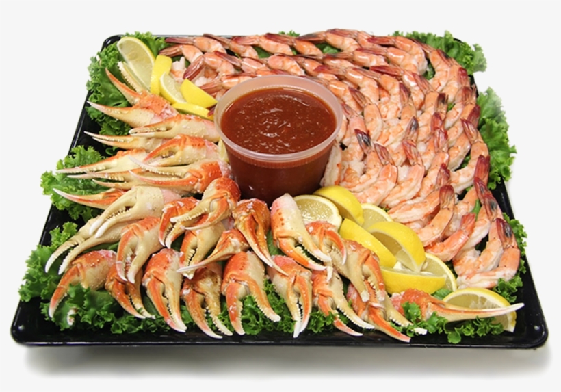 Alaskan Snow Crab And Shrimp Platter 1412720969 Png - Shrimp And Crab Platter, transparent png download