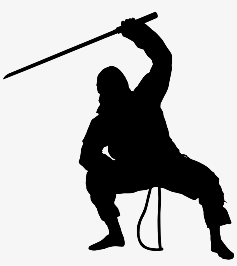 Ninja Comments - Ninja Silhouette, transparent png download
