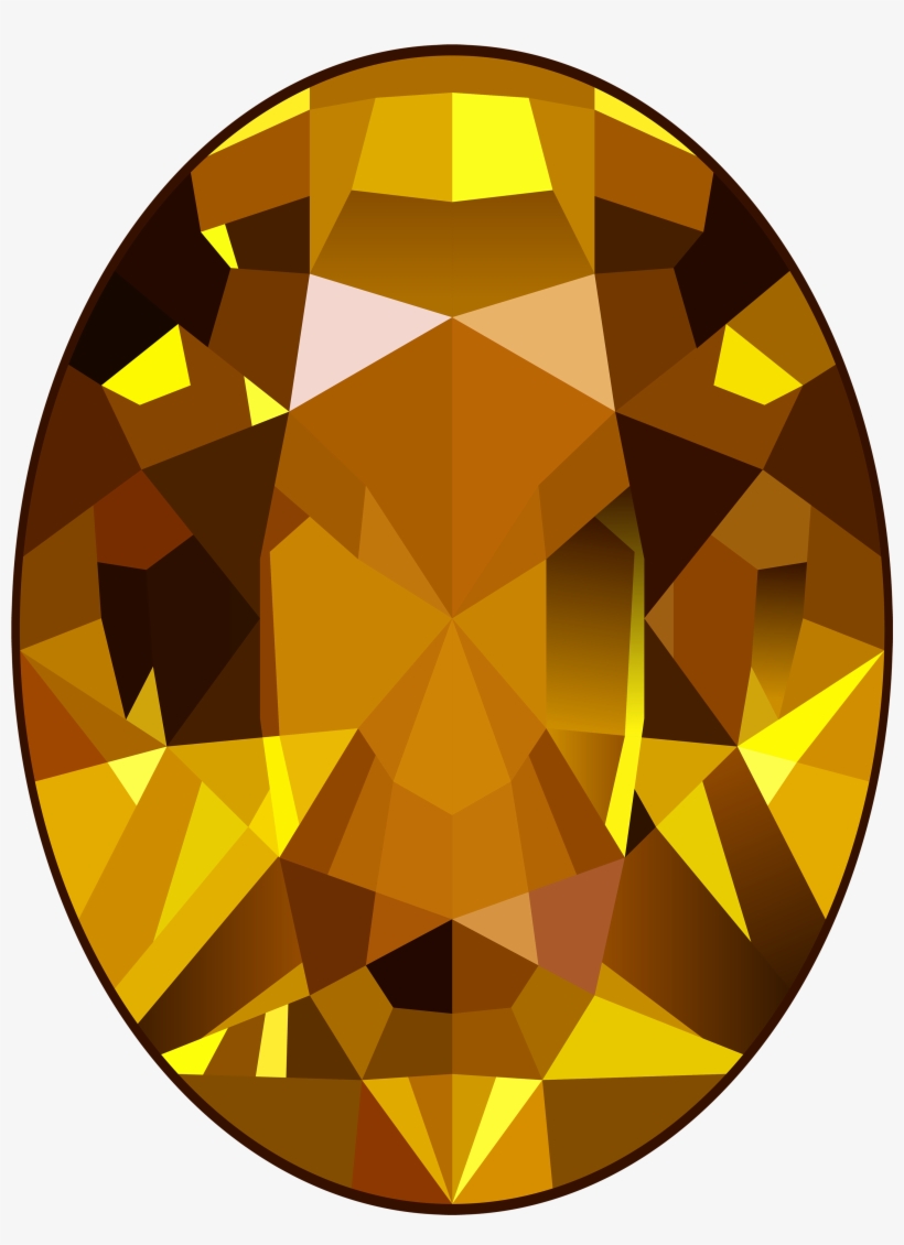 Crystal Clipart Yellow Gem - Topaz Clipart, transparent png download
