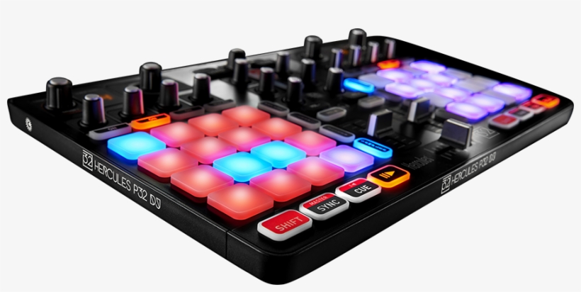 Hercules P32 Dj Controller With High Performance Pads, transparent png download