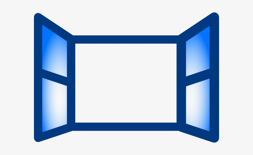 Blue Open Window Svg Clip Arts 600 X 423 Px, transparent png download