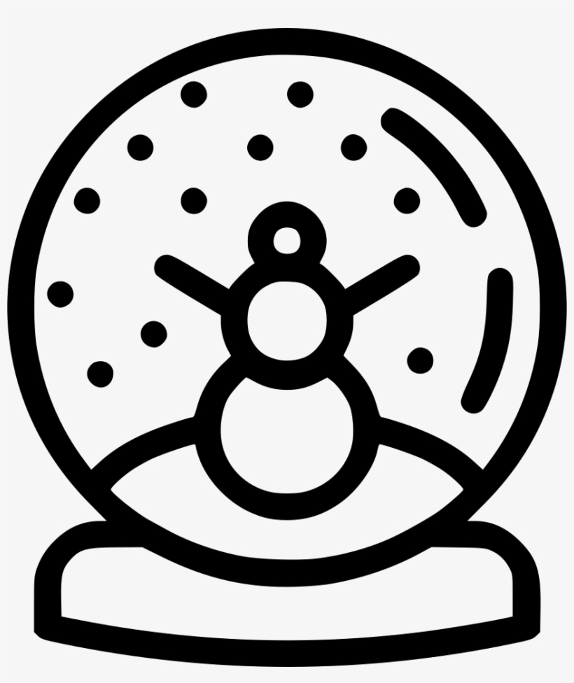 Crystal Ball Snow Snowman Xmas Gift Comments - Imagination, transparent png download