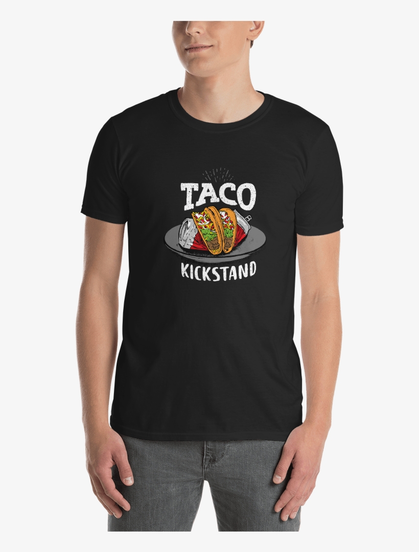 Taco Kickstand Mockup Front Mens Black, transparent png download