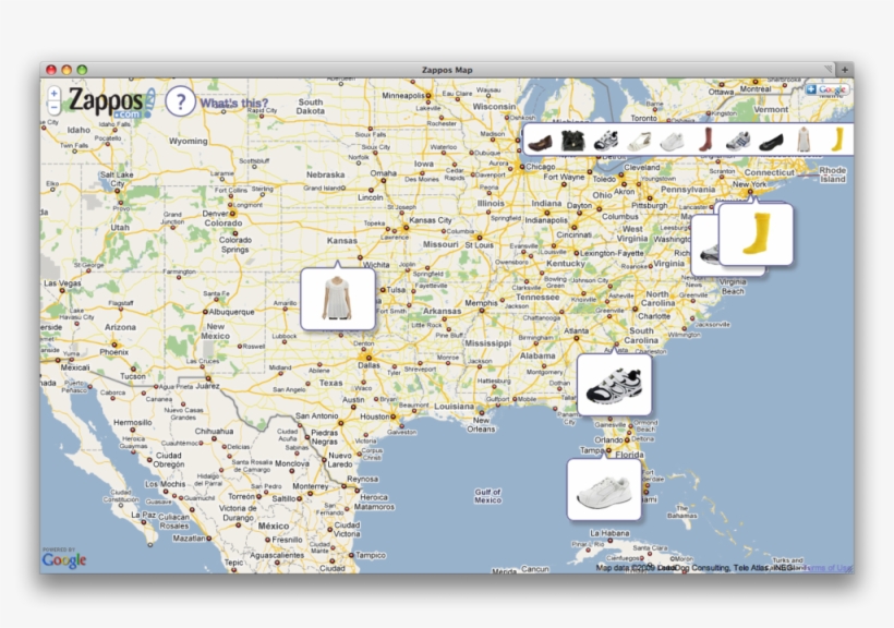 Zappos Maps Mash Up \ Watching People Buy Shoes, transparent png download