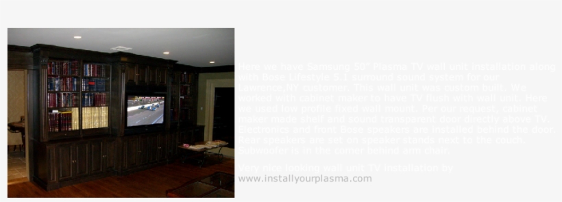 Wall Unit Is A Great Place For Your New Lcd Tv, Plasma - Window Film, transparent png download