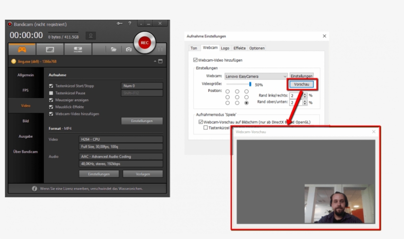 Mit Der Vorschau Lässt Sich Die Webcam Positionieren - Preview, transparent png download